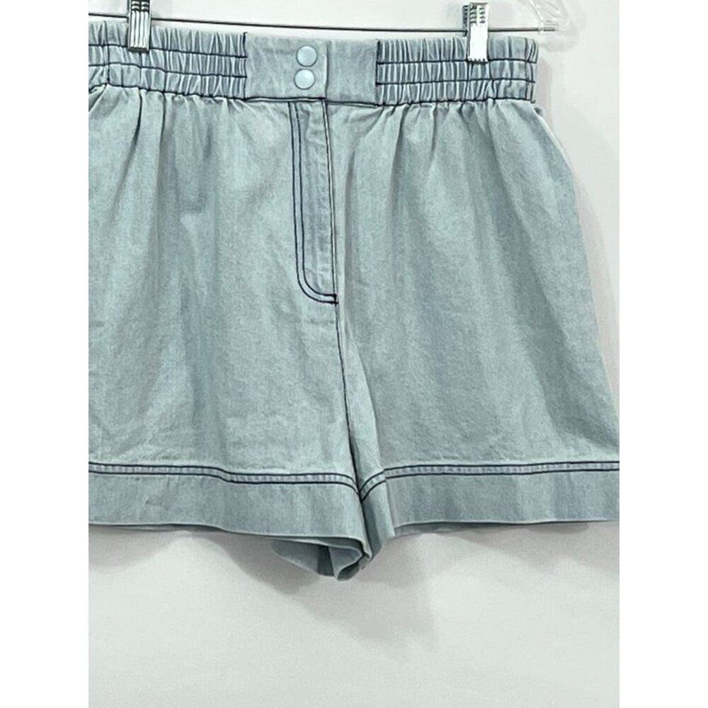HUNTER BELL Sz S Small Light Denim Aspen Shorts Elastic Waist High Rise k - Picture 6 of 11